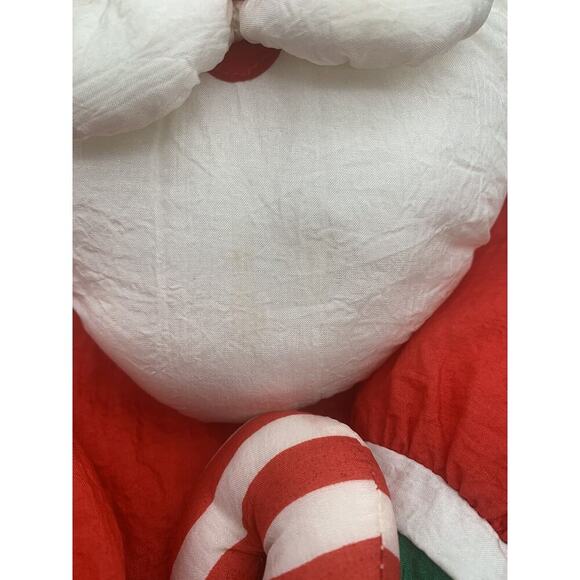 Vintage Parachute Puffy Nylon Plush Santa Stocking 3D Christmas 18" - Picture 7 of 7